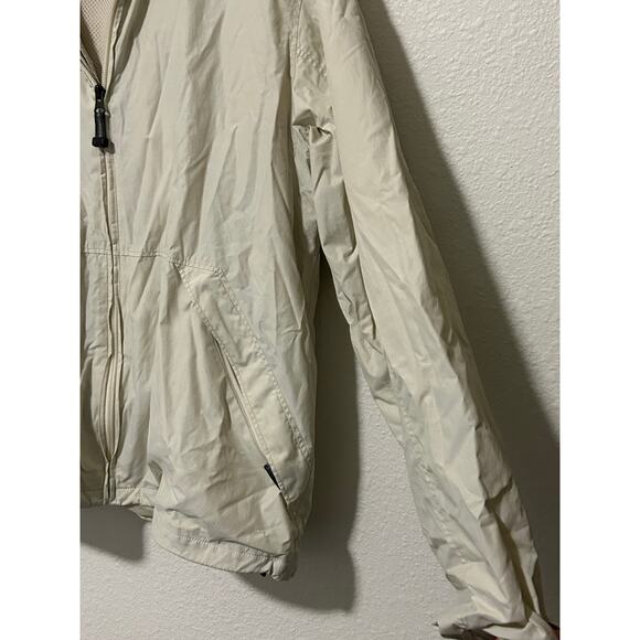 Vintage Gap Rain Jacket Men's Size Small Cream Weather Coat Packable Hood Y2K - Picture 6 of 16